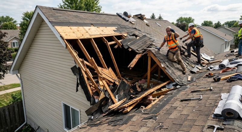 A Frame Roof Repair in Farmville, VA
