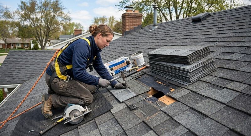 A Frame Roof Repair in Farmville, VA