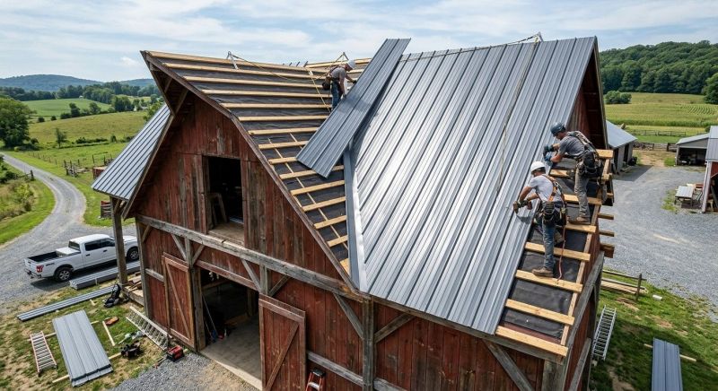 Barn Roof Installation in Farmville, VA