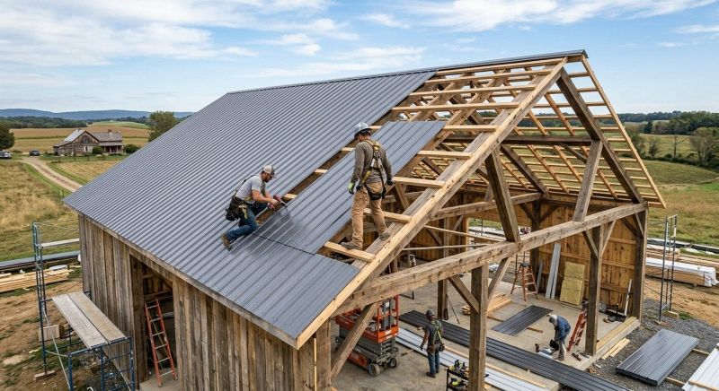 Barn Roof Installation in Farmville, VA