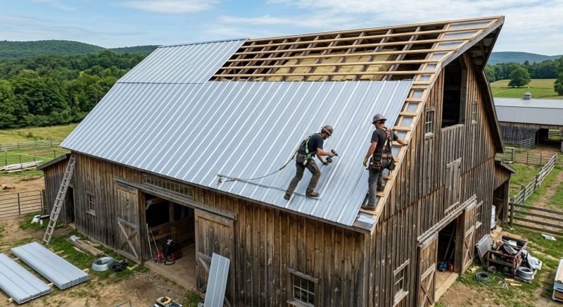 Barn Roof Installation in Farmville, VA