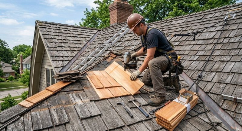 Cedar Shake Roof Repair in Appomattox, VA