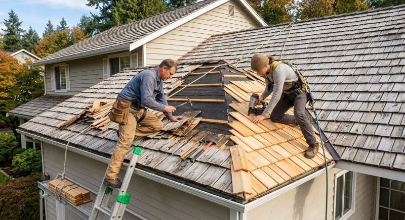 Cedar Shake Roof Repair in Charlotte County, VA