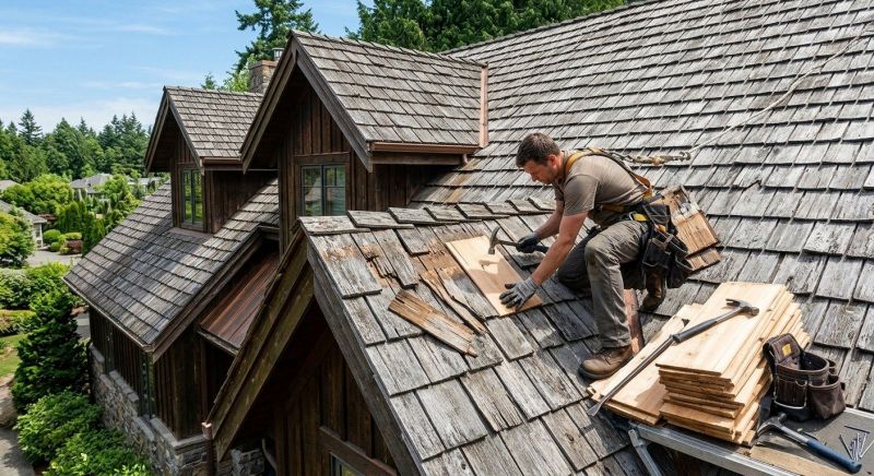 Cedar Shake Roof Repair in Prince Edward County, VA