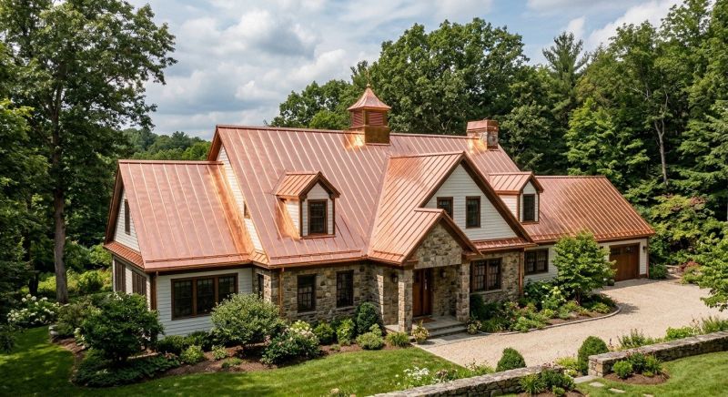 Copper Roof Replacement in Farmville, VA