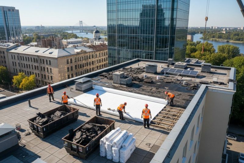 Flat Roof Replacement in Victoria, VA