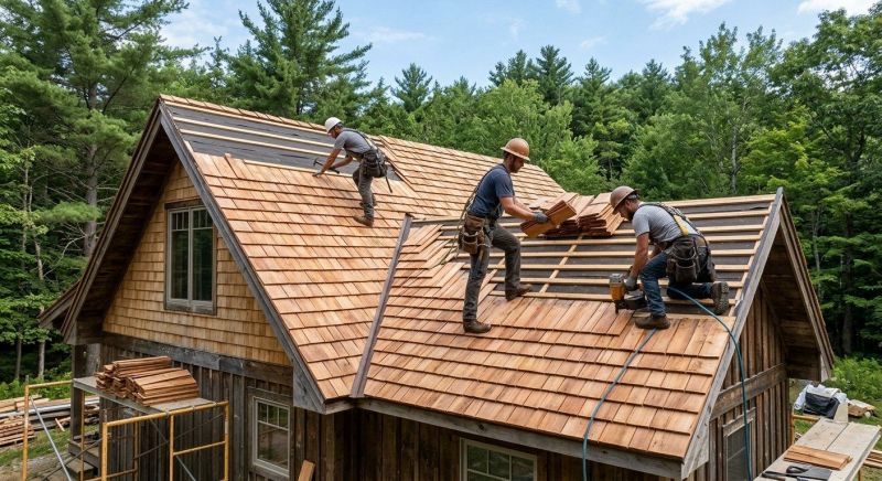 Natural Wood Roof Installation in Farmville, VA