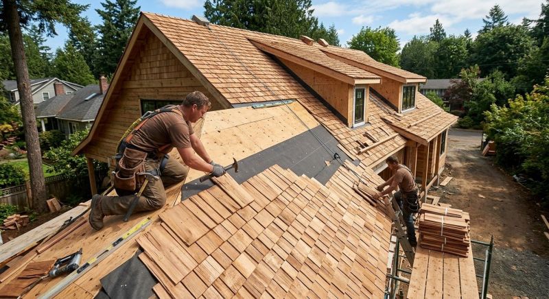 Natural Wood Roof Installation in Farmville, VA