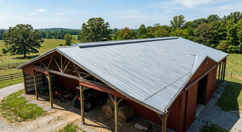 Pole Barn Roof Repair in Farmville, VA