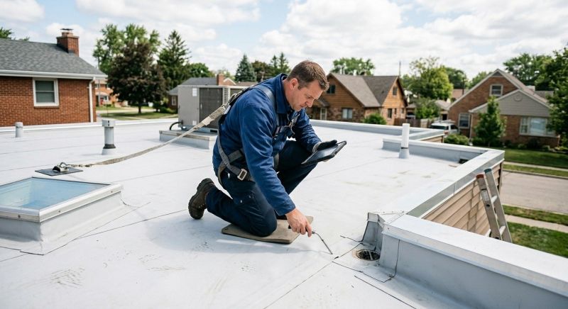 Rubber Roof Inspection in Farmville, VA