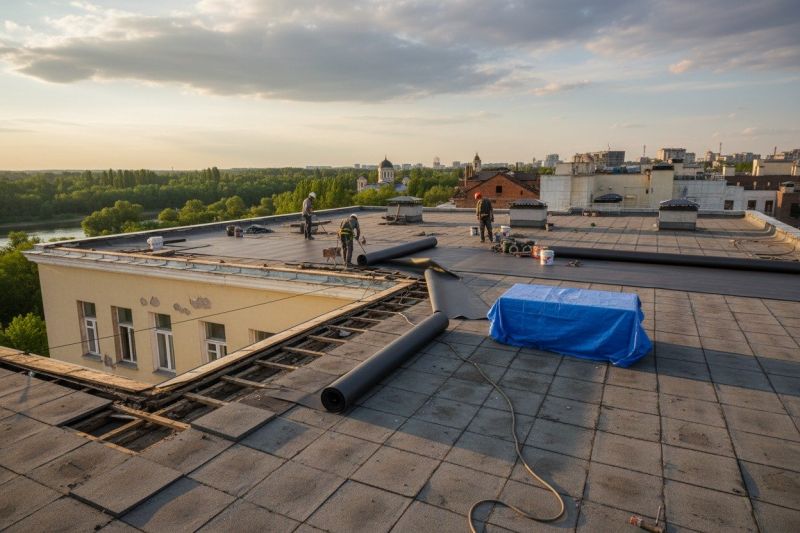 Single Ply Roof Replacement in Farmville, VA