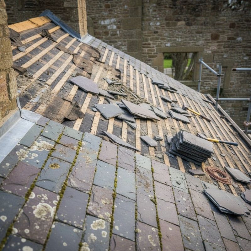 Slate Roof Replacement in Appomattox County, VA