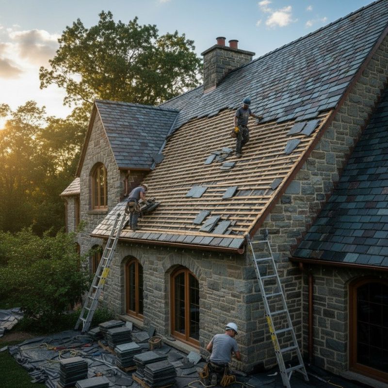 Slate Roof Replacement in Farmville, VA