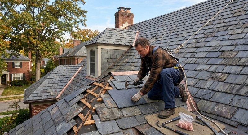 Slate Shingles Repair in Farmville, VA