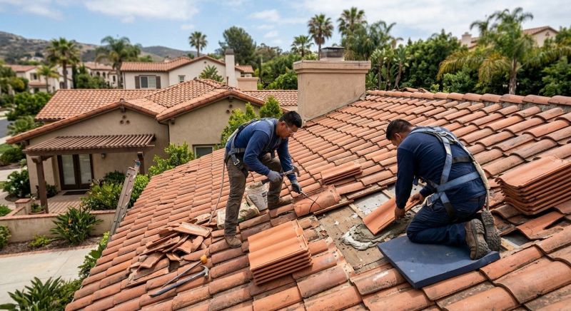 Spanish Tile Roof Repair in Farmville, VA