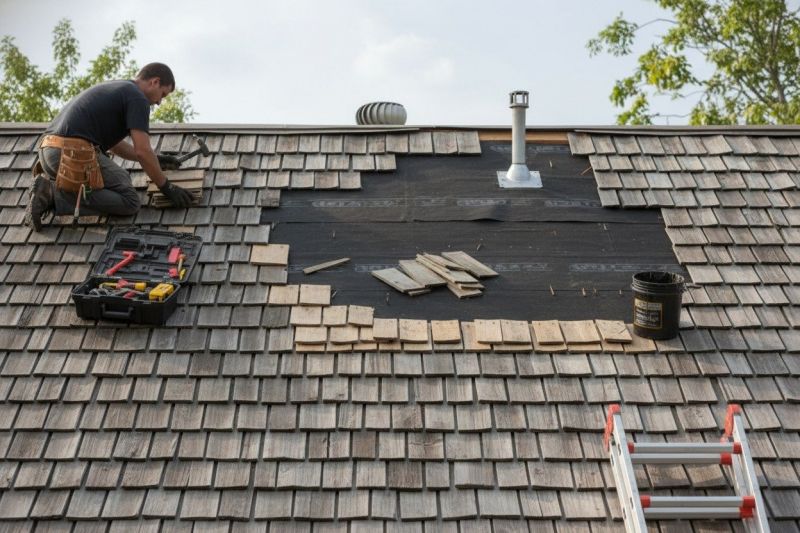 Wood Shake Roof Repair in Buckingham, VA