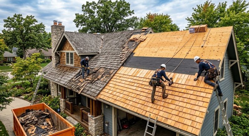 Wood Shake Roof Replacement in Farmville, VA
