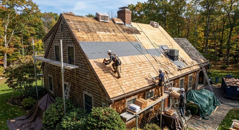 Wood Shingle Roof Replacement in Farmville, VA